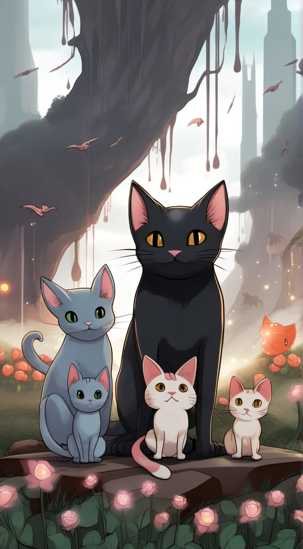 ai character: Mew and mewtwos background