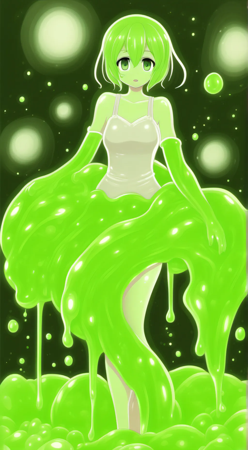 ai character: Emerald background