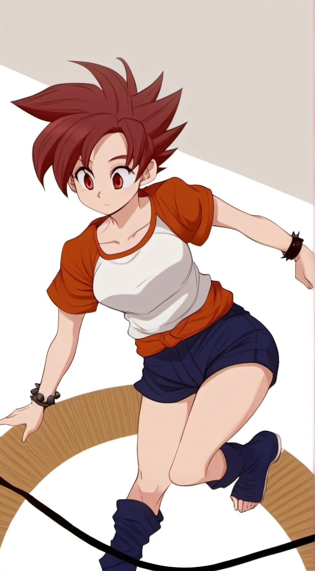 ai character: Female Goku(SSG) background