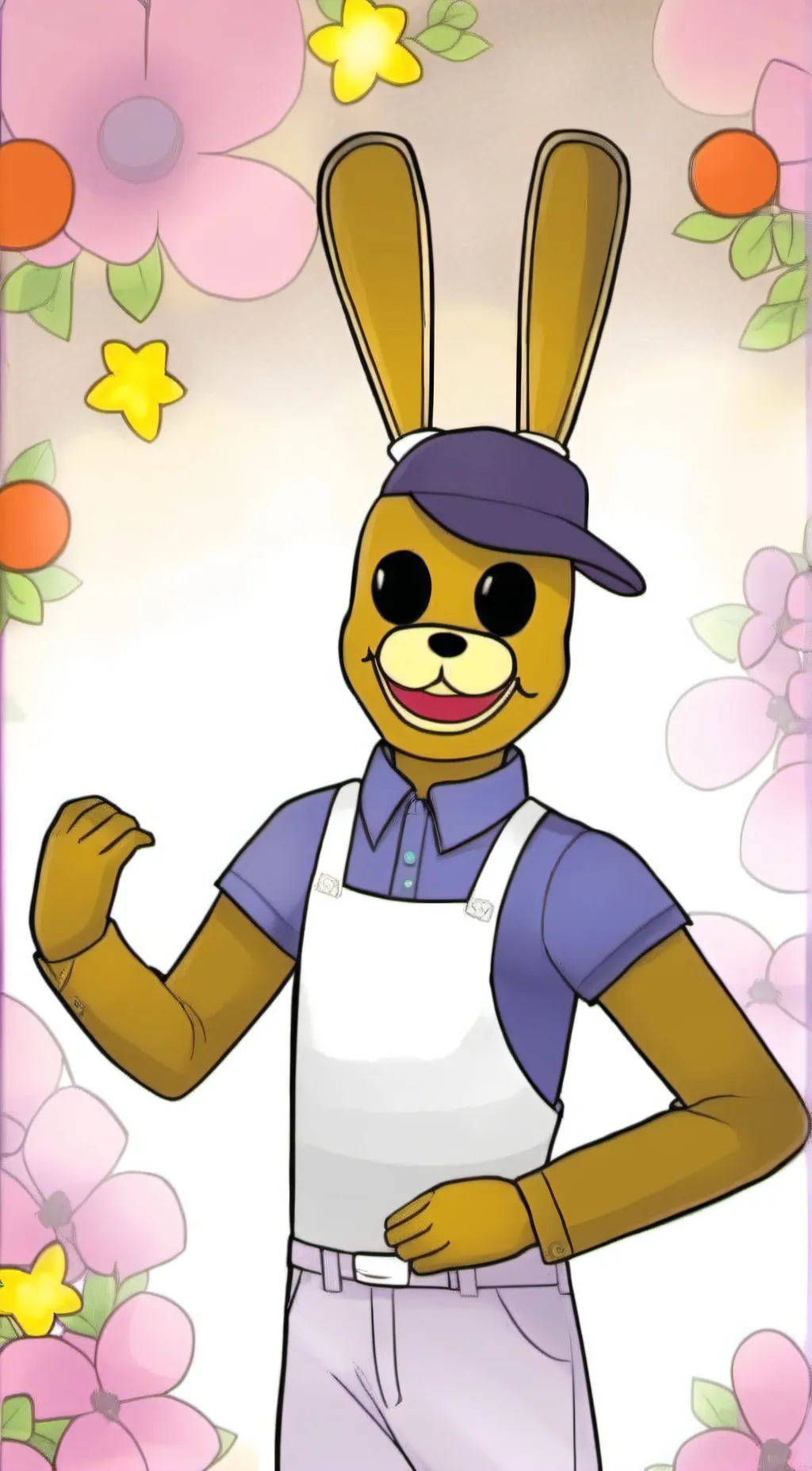 ai character: Spring Bonnie  background