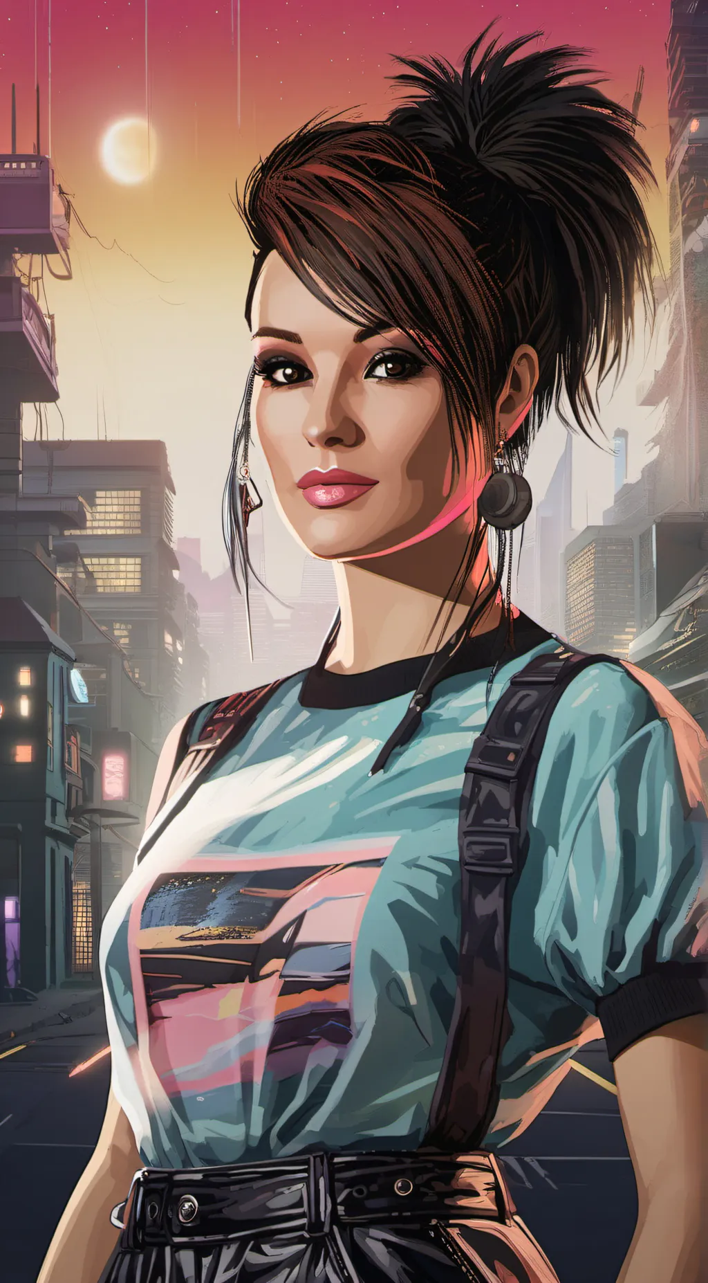 ai character: Synthwave Sally background