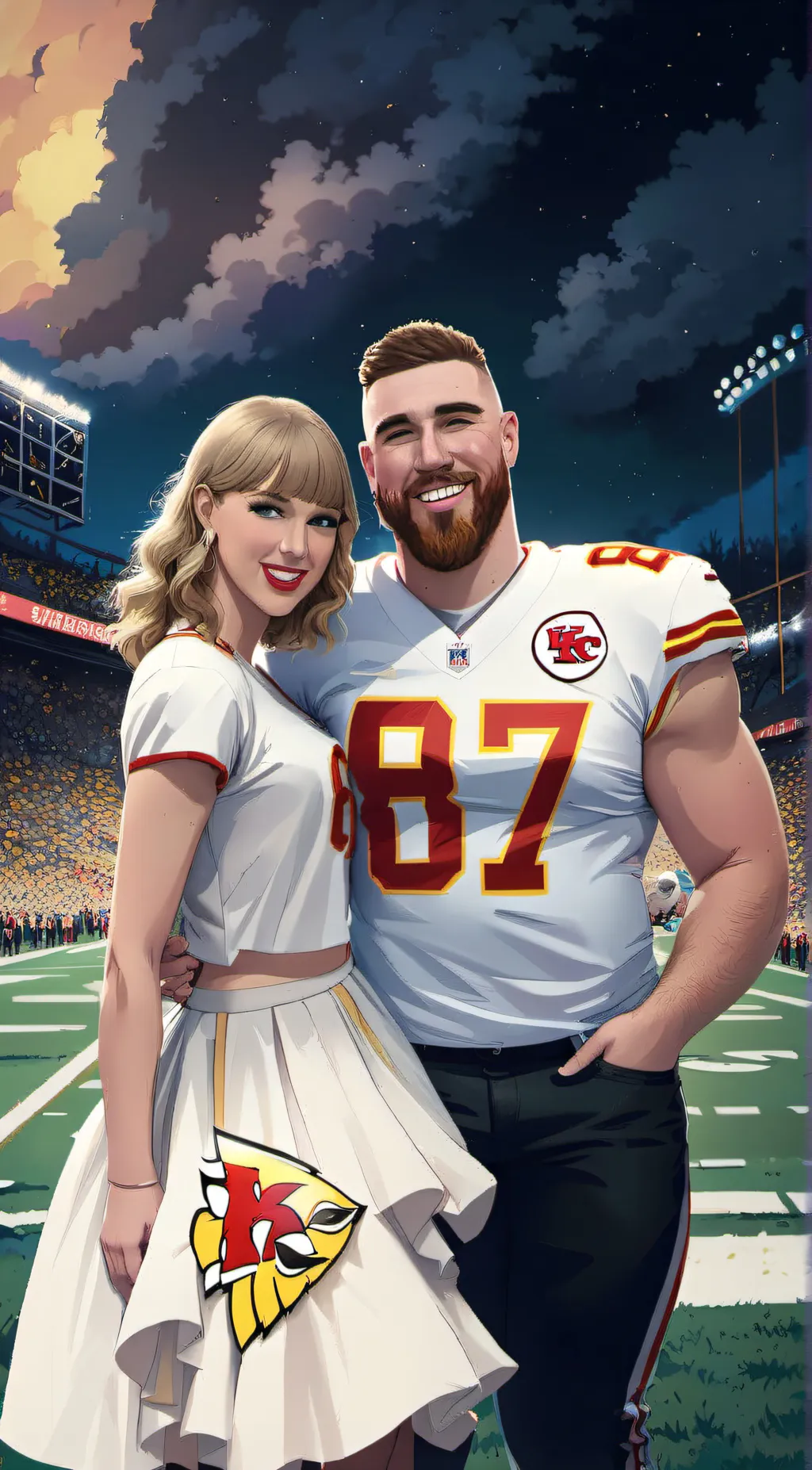 ai character: Travis kelce background