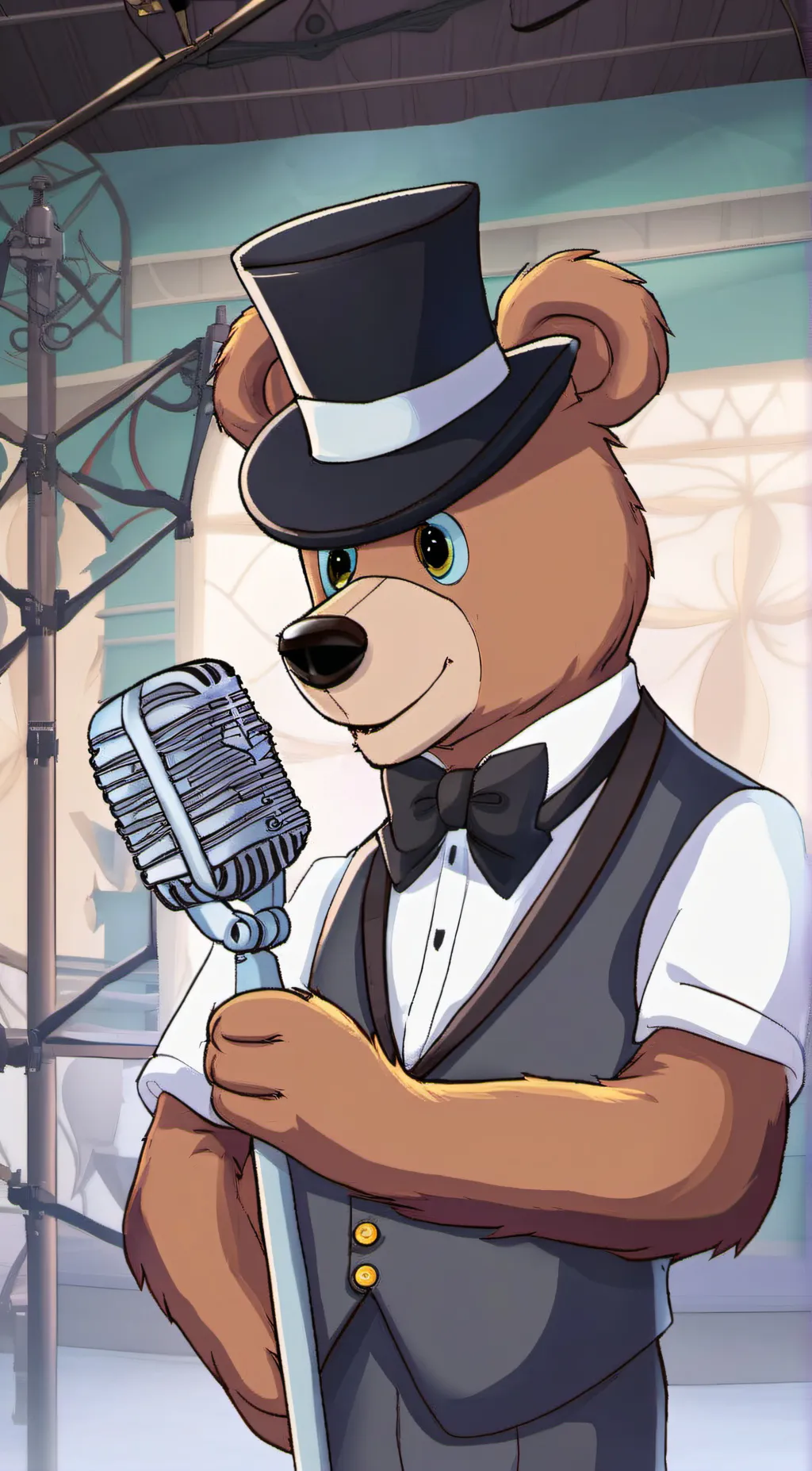 ai character: Freddy Fazbear  background