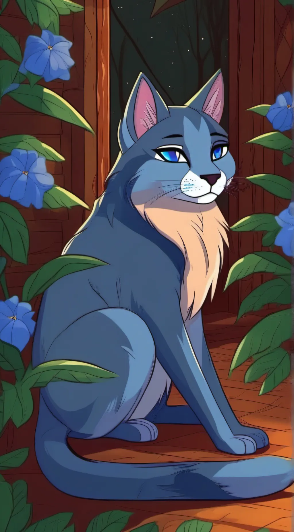 ai character: Bluestar  background
