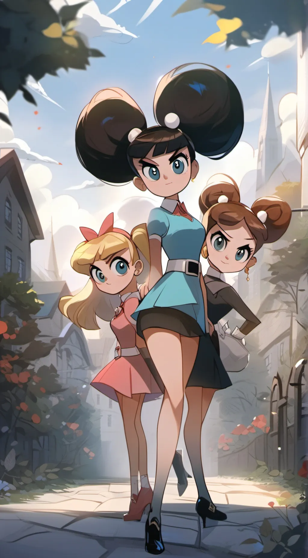 ai character: Powerpuff girls background