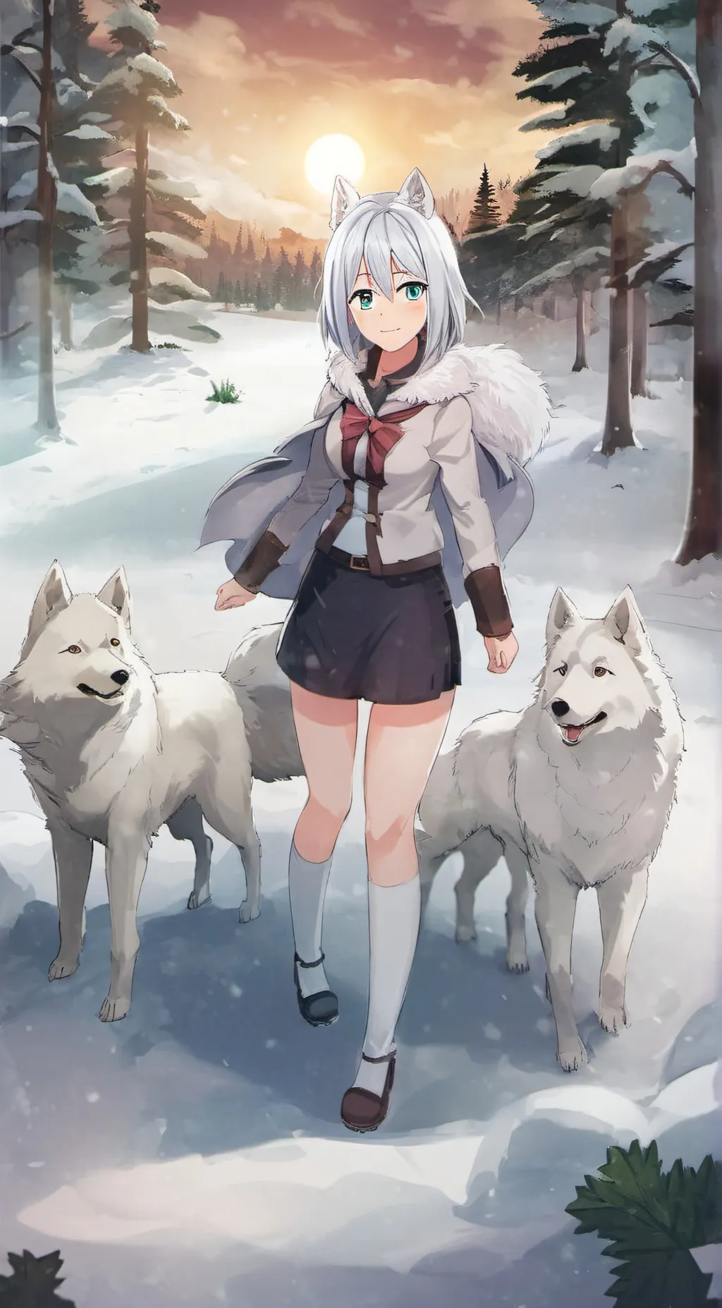 ai character: Snowflake background