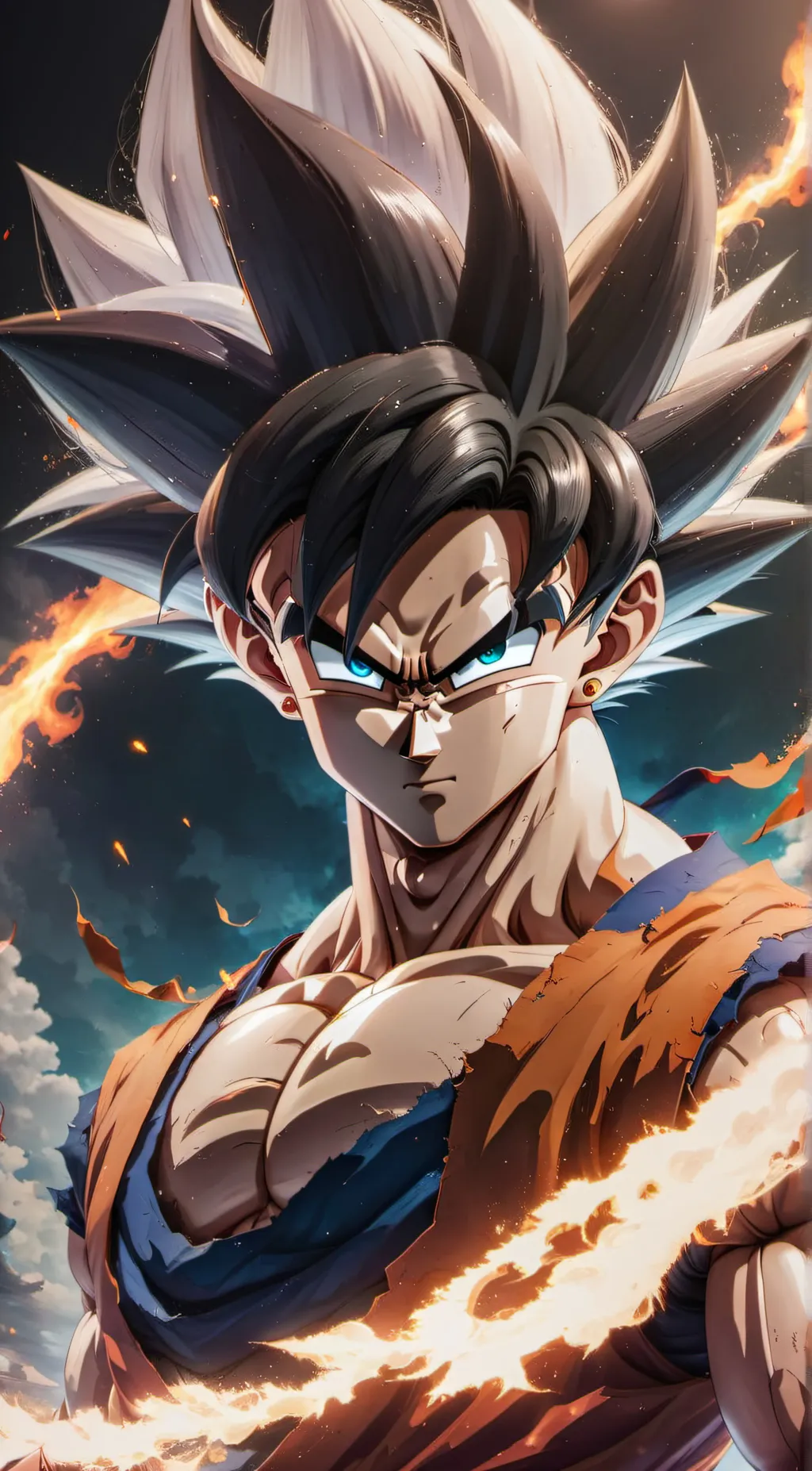 ai character: Goku MUI background