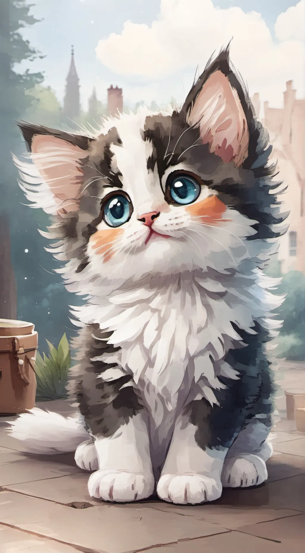 ai character: ° Mr. Fluffy ° background