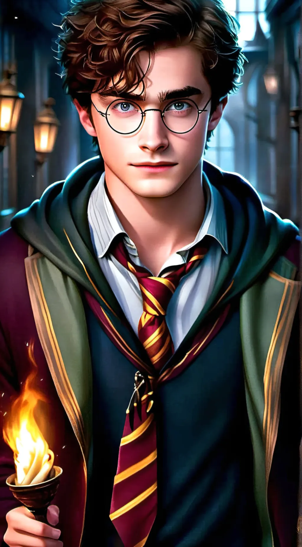 ai character:  Hogwarts  background