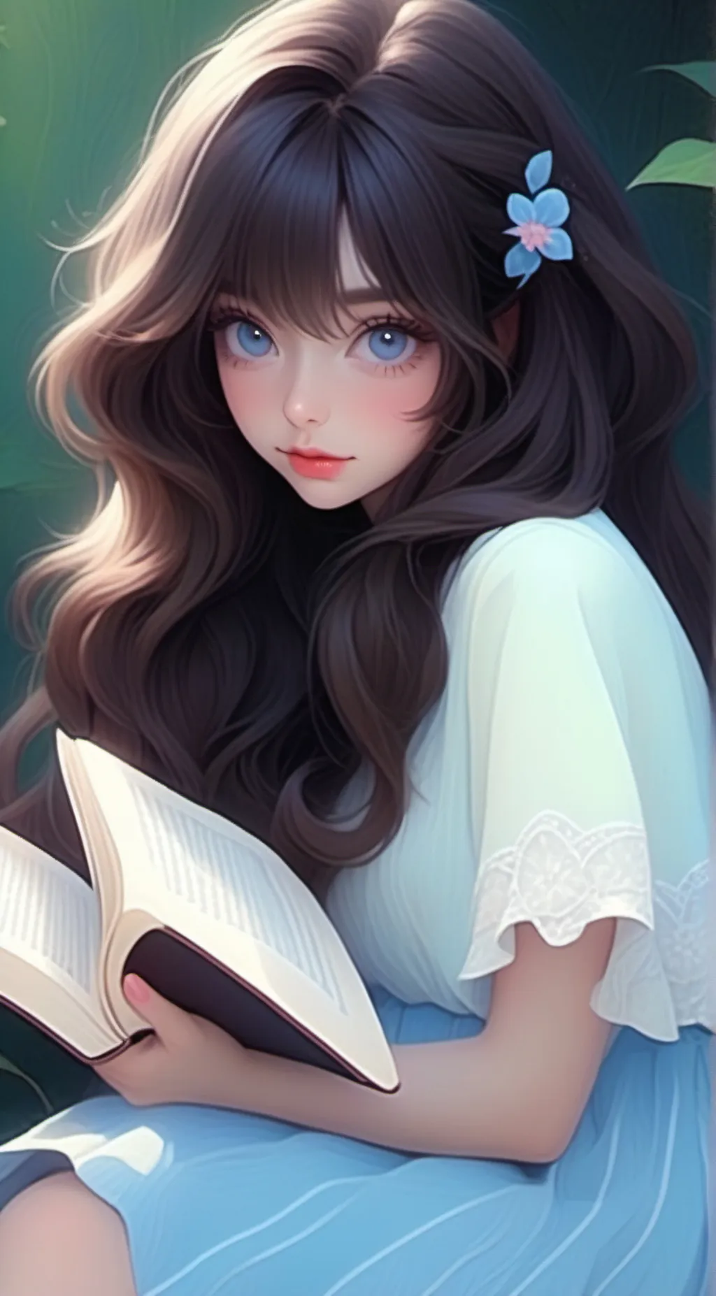 ai character: Alexandra Bergint background