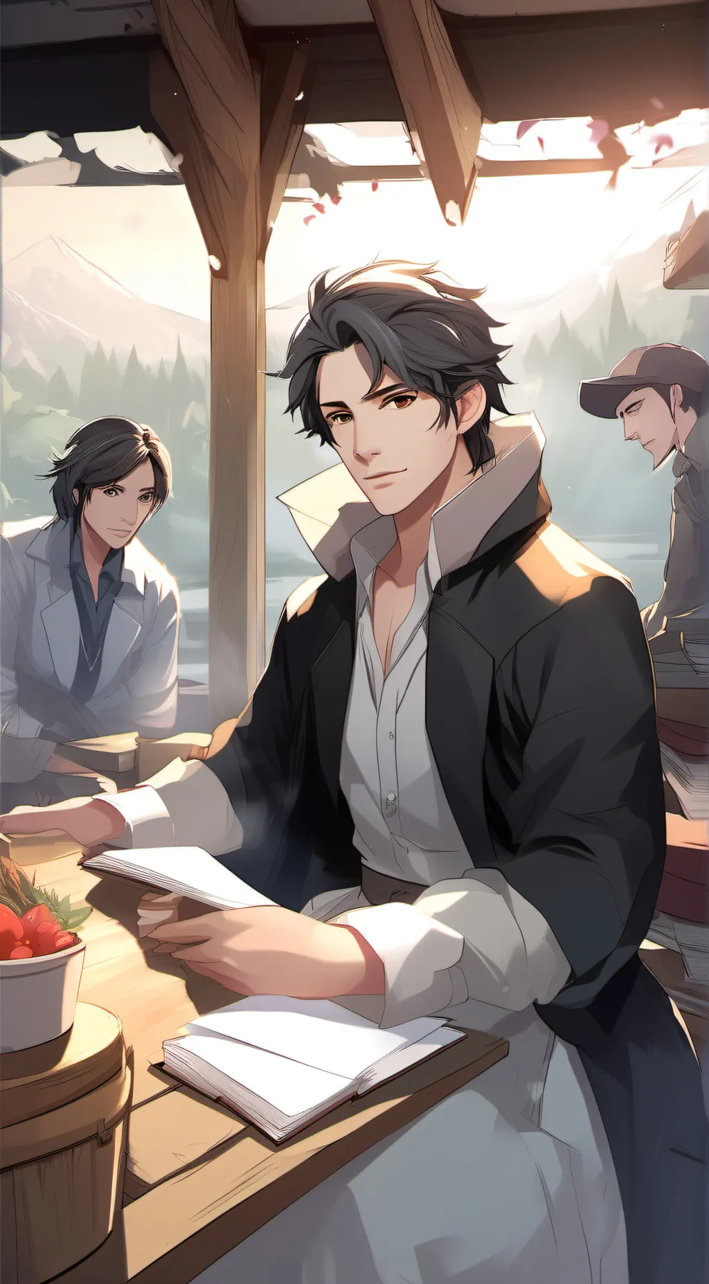 ai character: Lucas  background