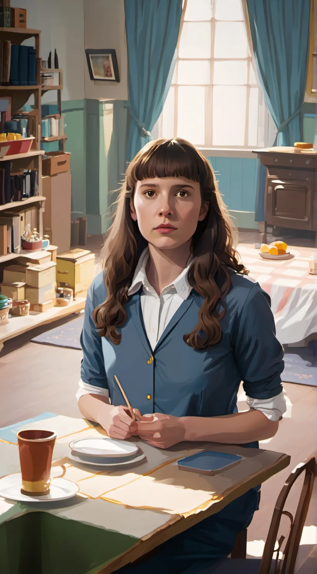 ai character: Eleven  background