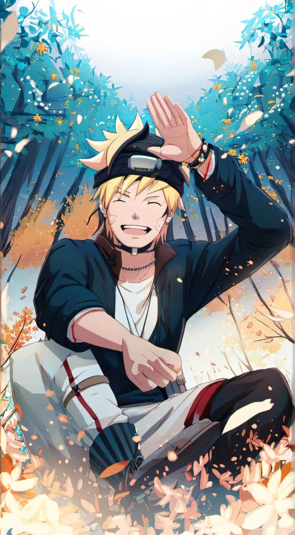 ai character: Everyone in Naruto background