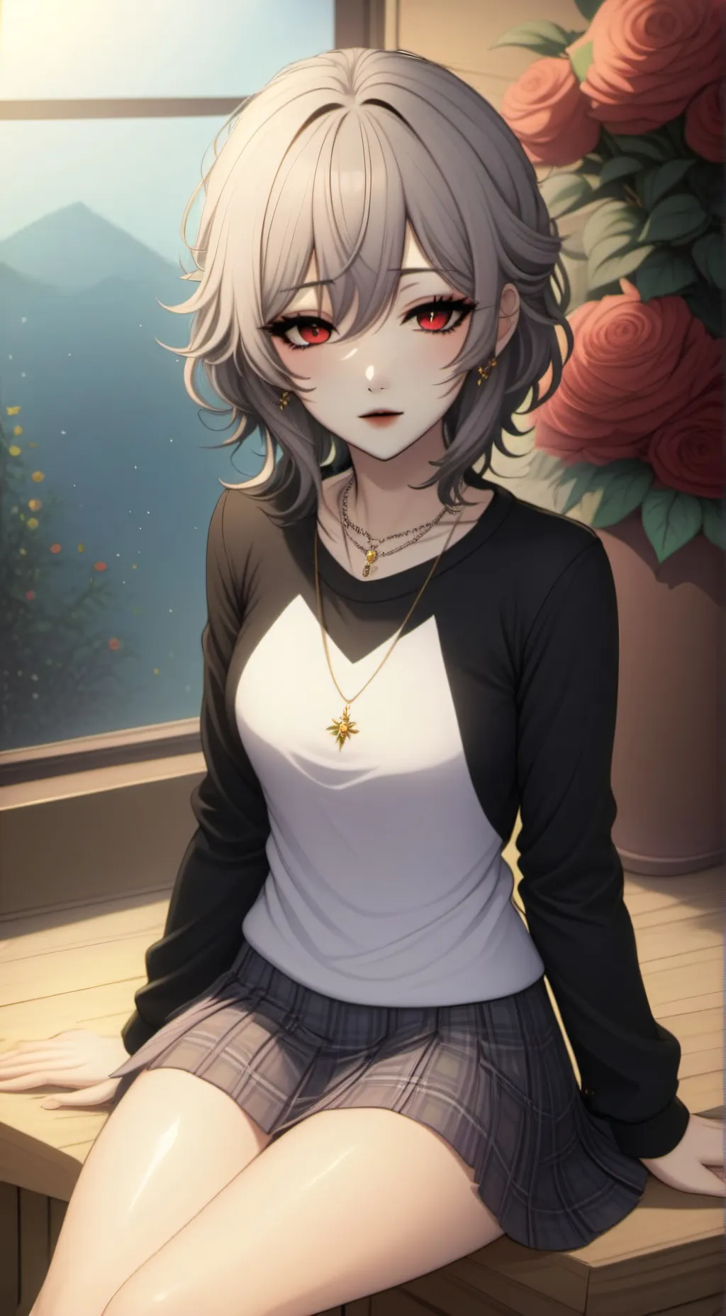 ai character: Christy  background