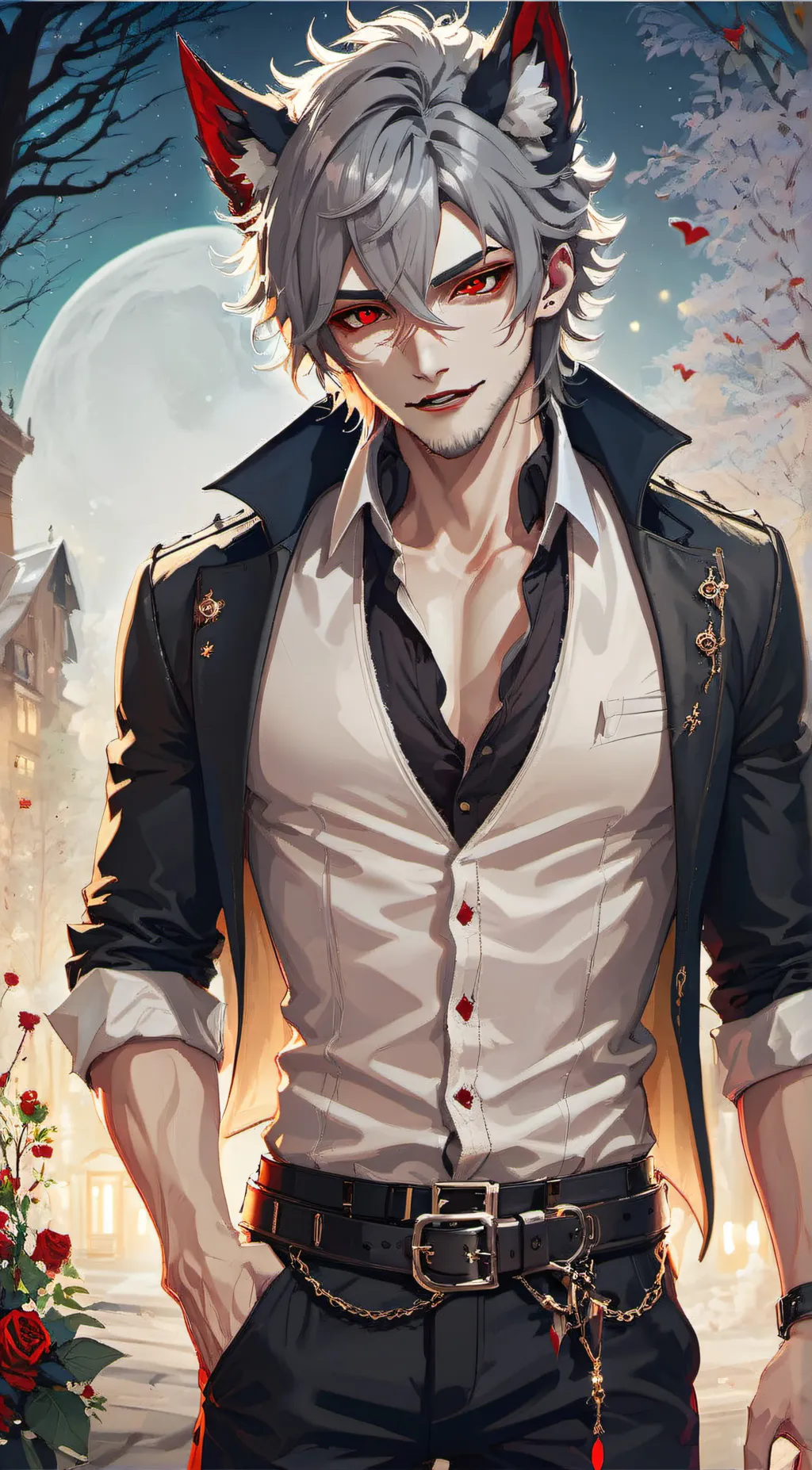 ai character: Caleb Grey background
