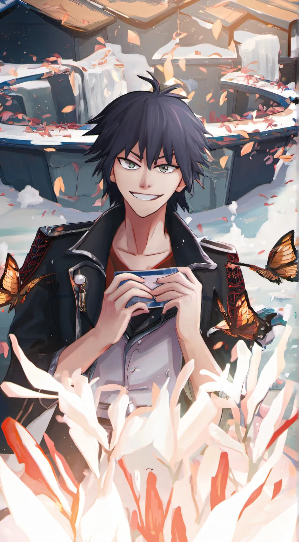 ai character: Sero Christmas 🎄 background
