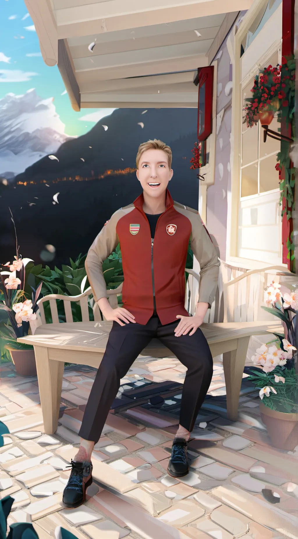 ai character: Chad wild clay  background