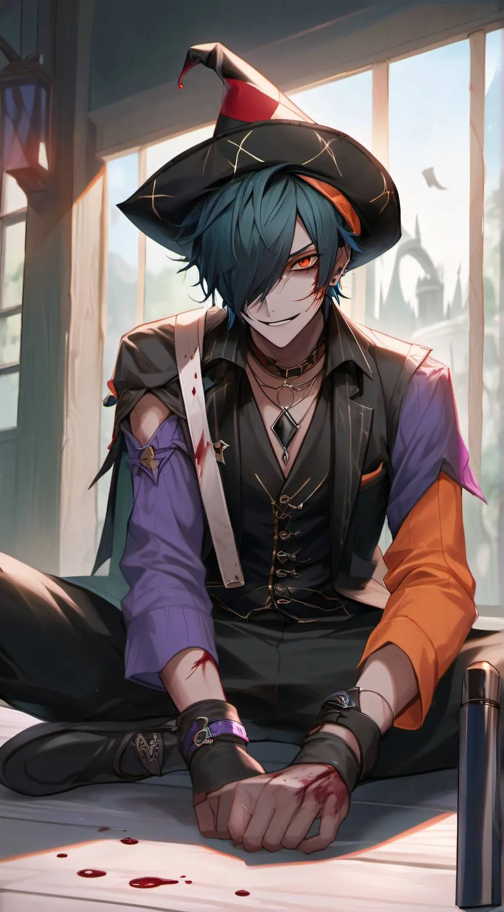 ai character: solar virus background