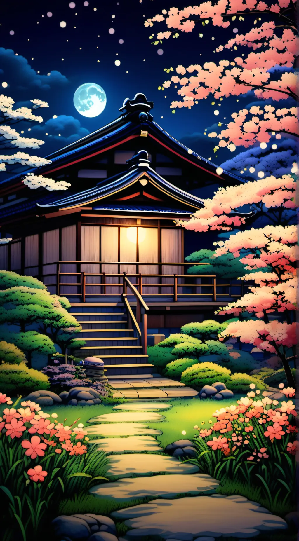 ai character: Hashira Sleepover! background