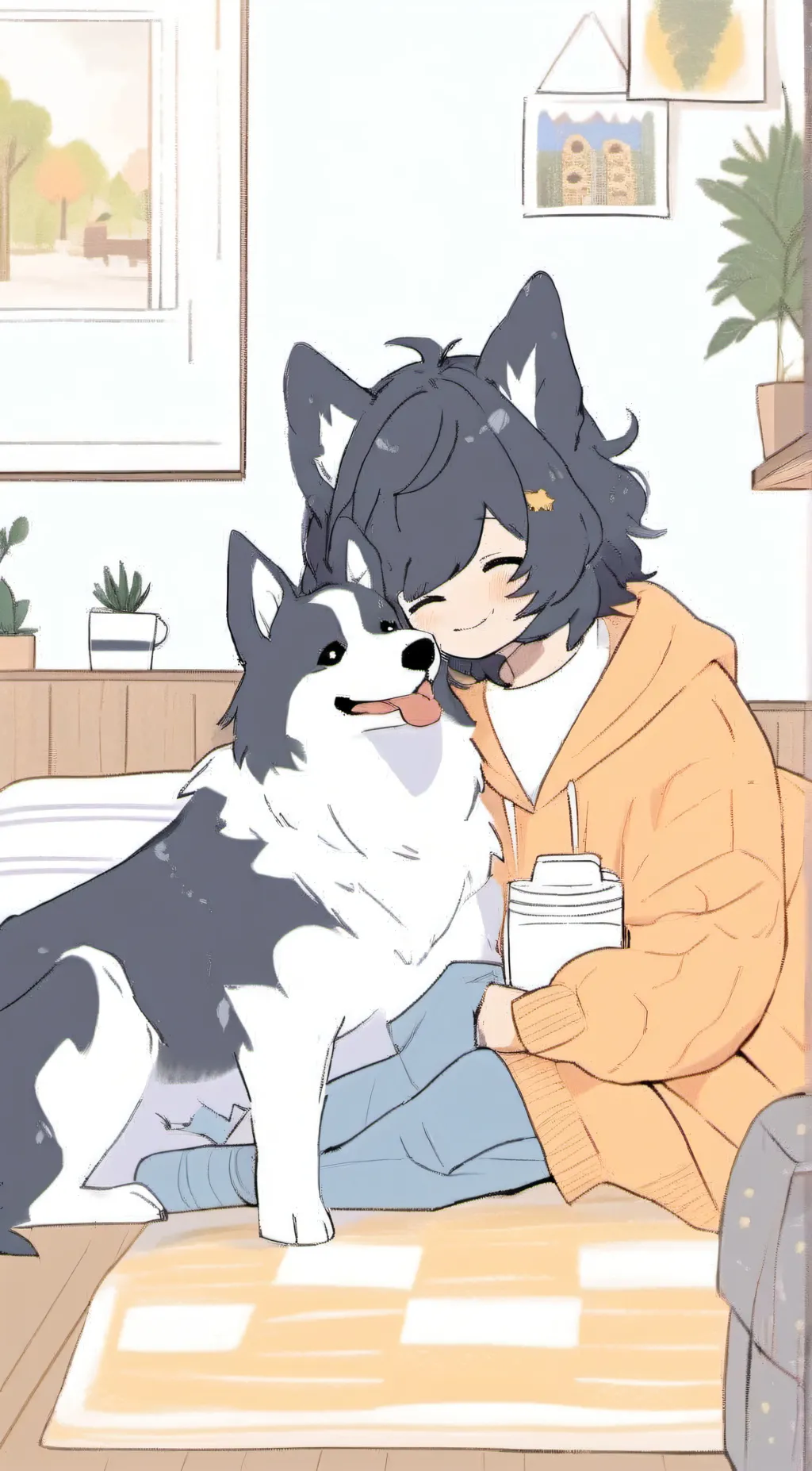 ai character: •spot• background