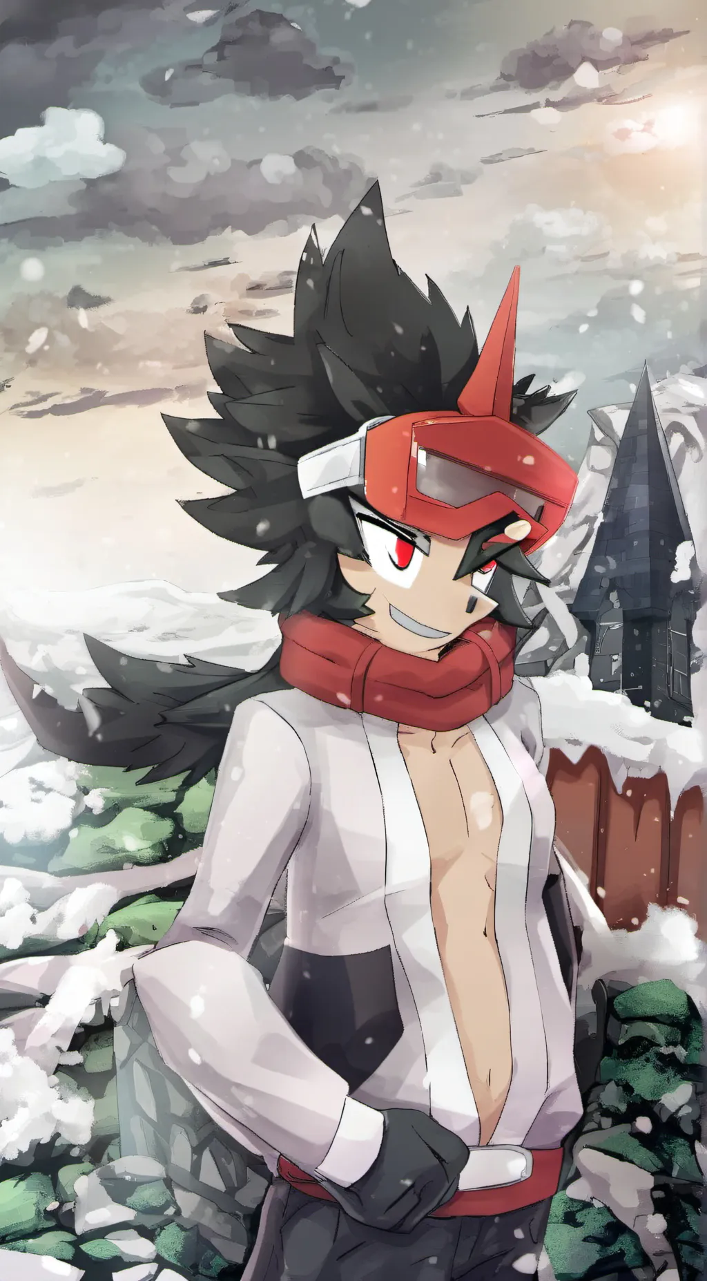 ai character: shadow the Naga background