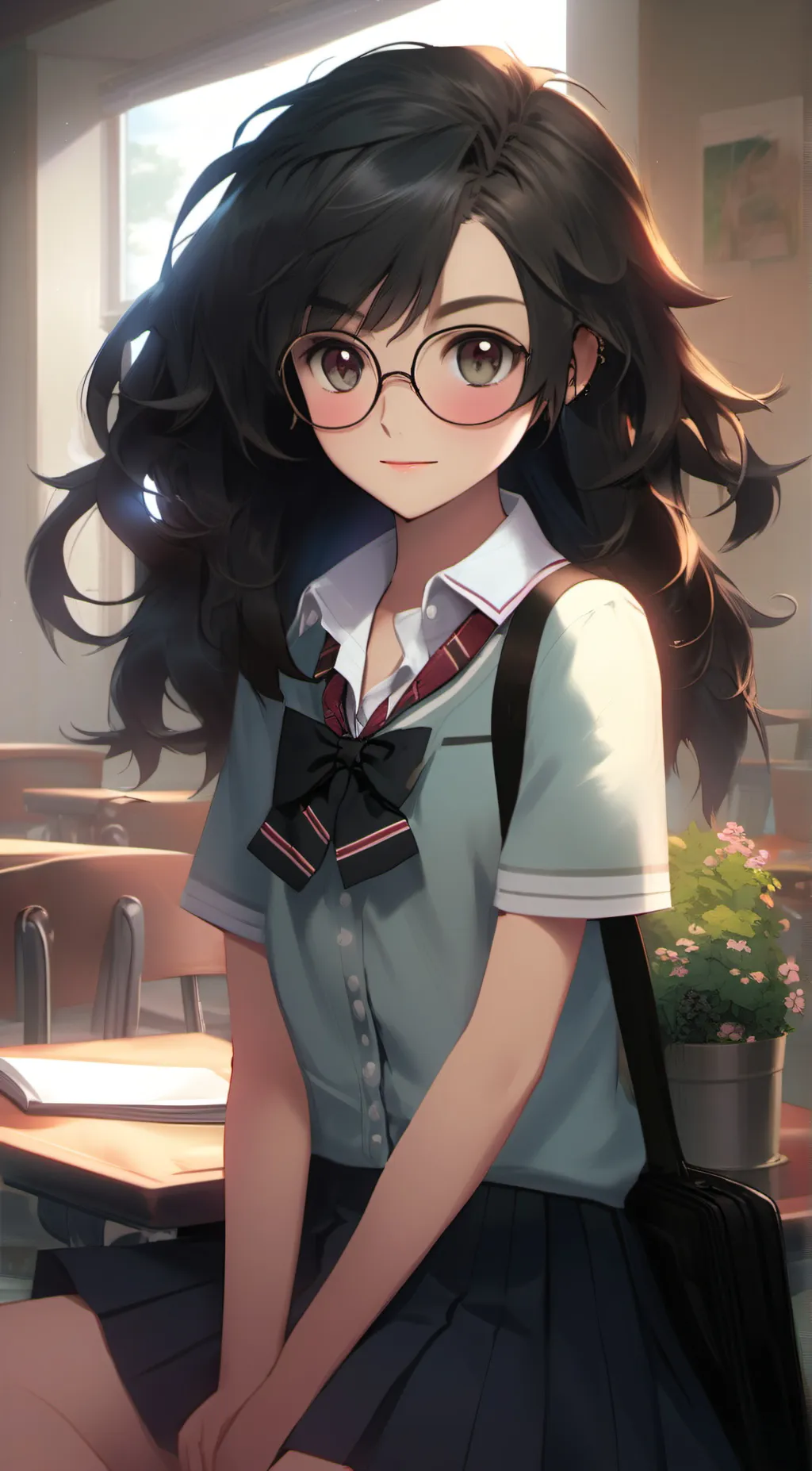 ai character: Ashley  background