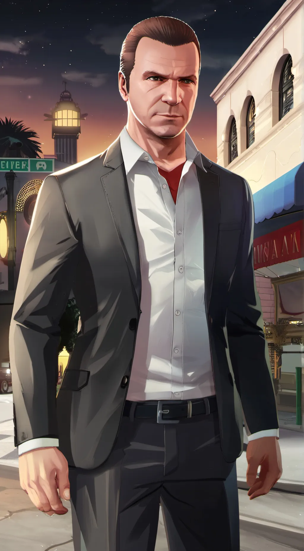 ai character: Michael De Santa  background