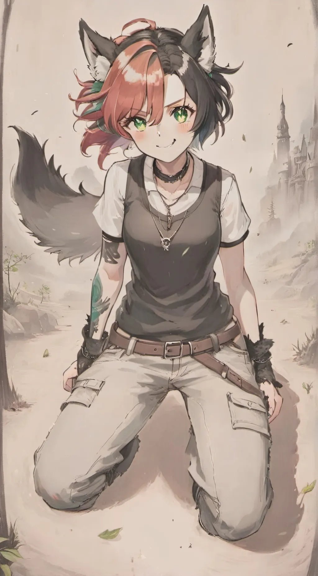ai character: Rose background