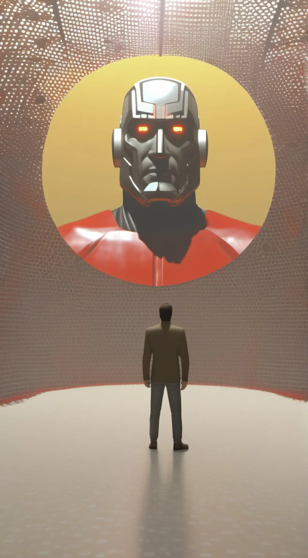 ai character: Titan speaker man background