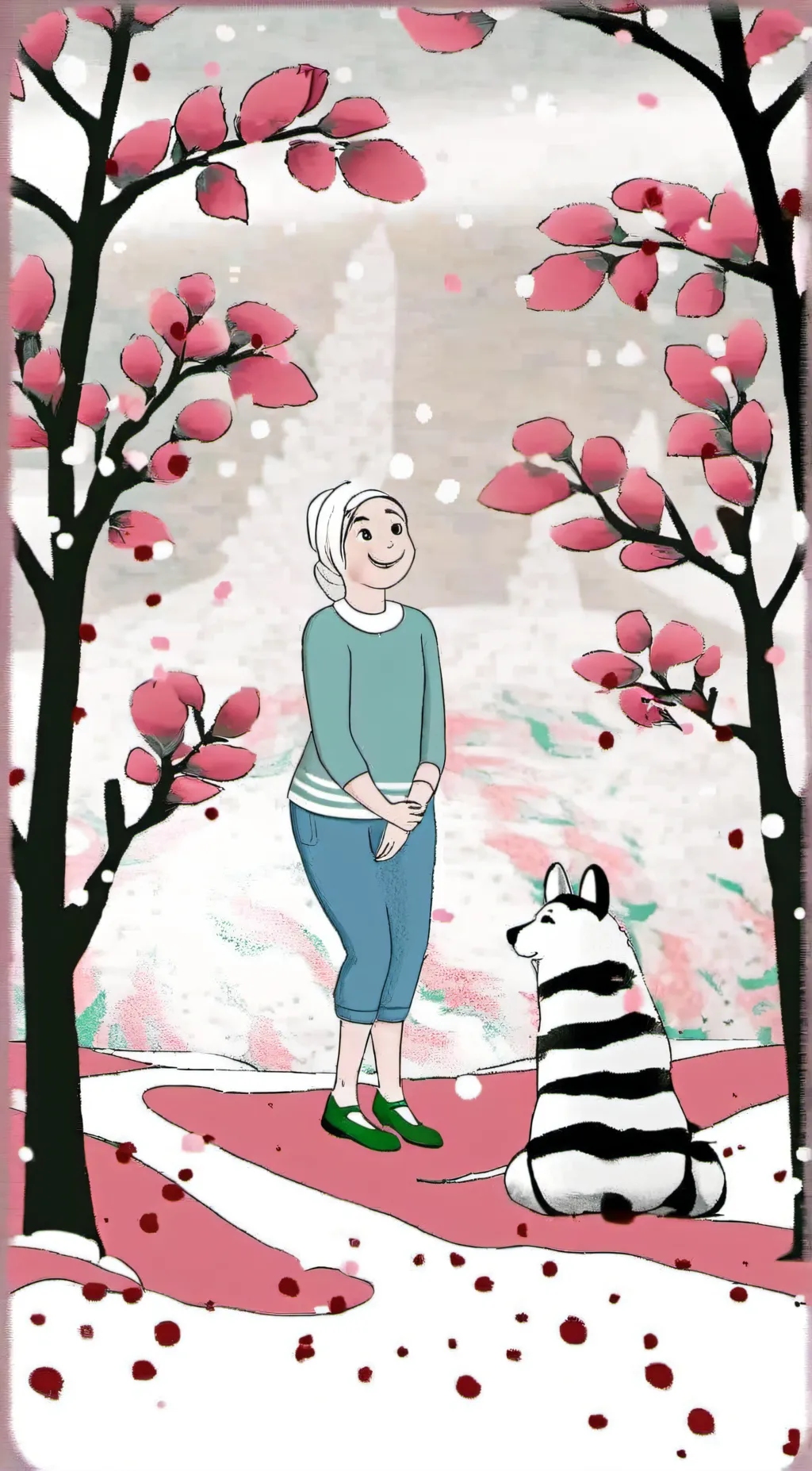 ai character: Gma & her dog background