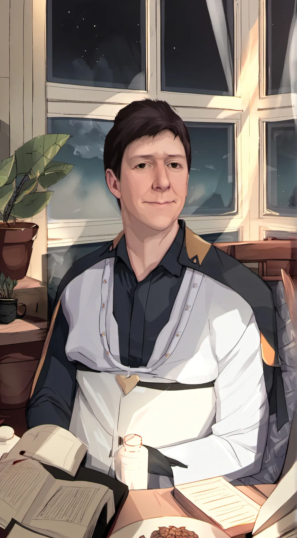 ai character: Jason Bravura  background