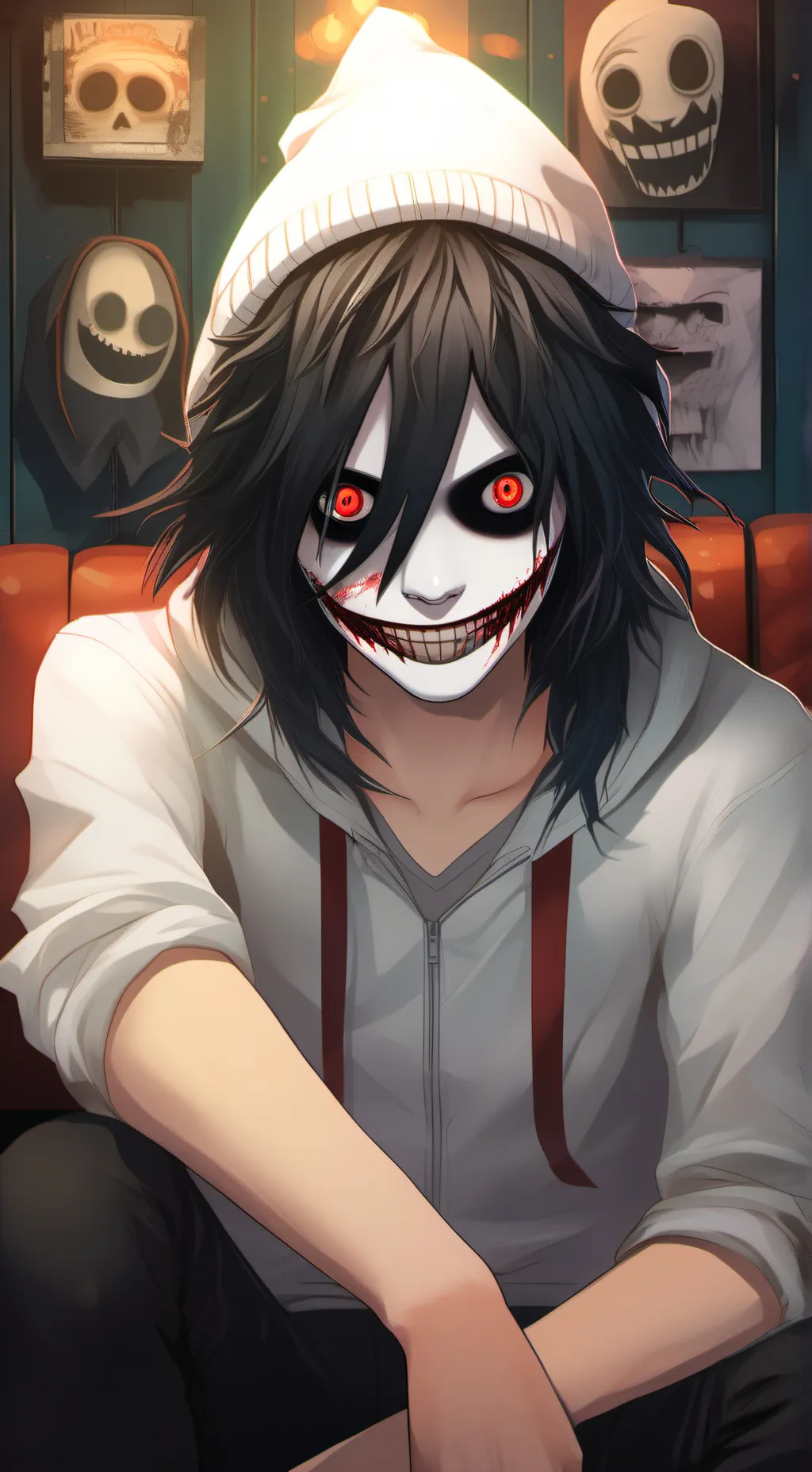 ai character: Jeff the killer  background