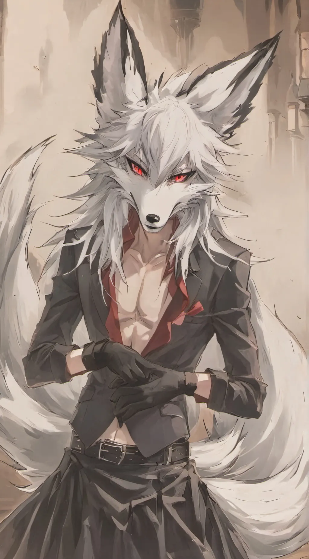ai character: Night the fox background