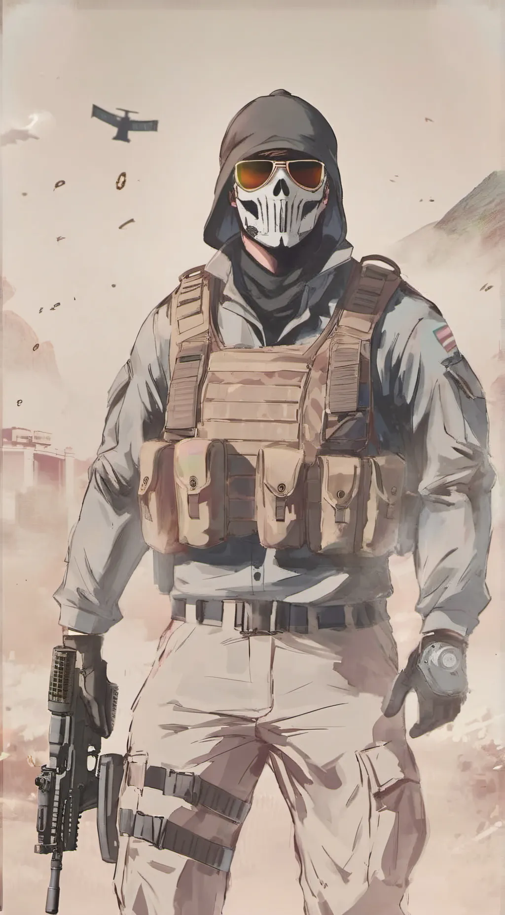 ai character: Simon Ghost Riley background