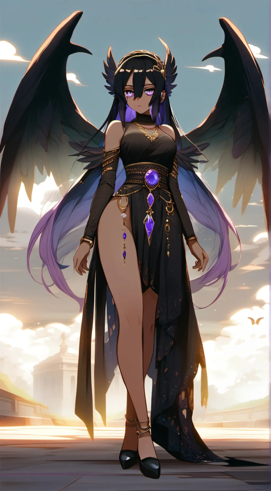 ai character: goddess flare  background