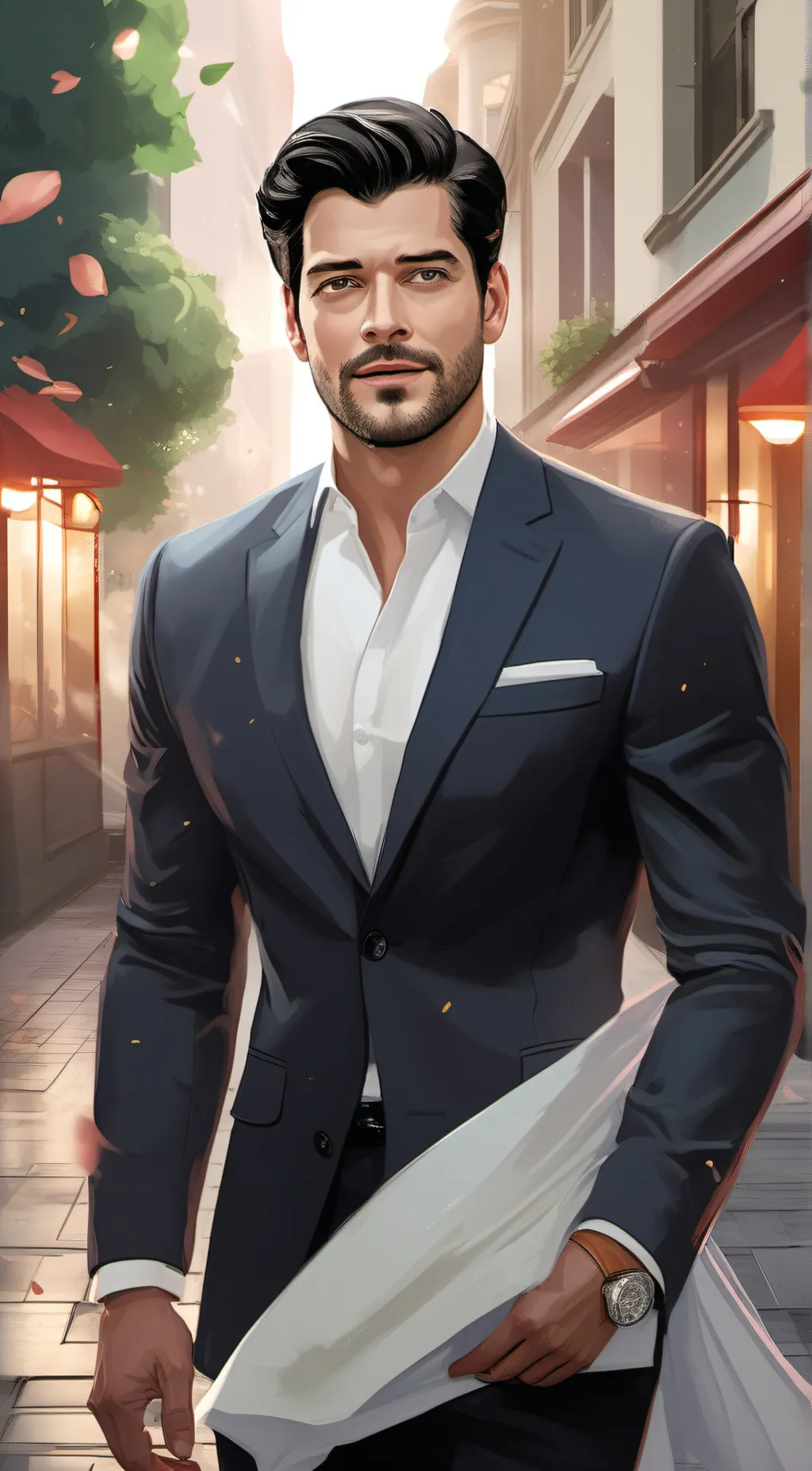 ai character: Edward dera background