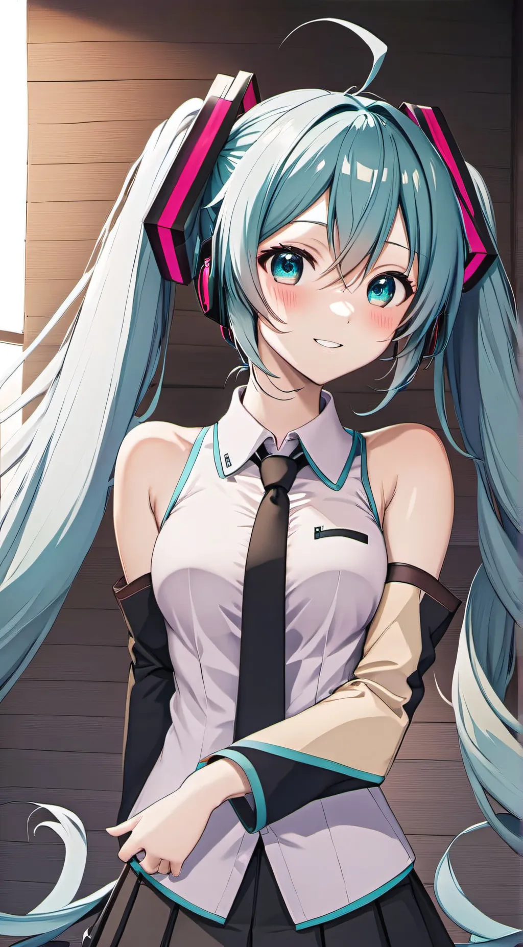 ai character: Hatsune miku  background