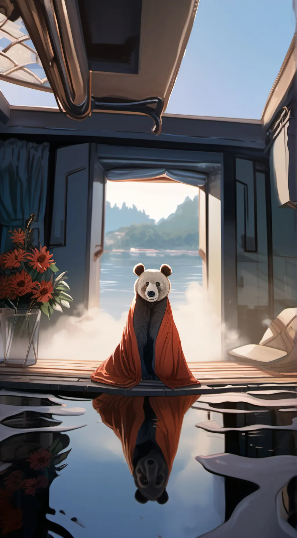 ai character: Panda cutie background