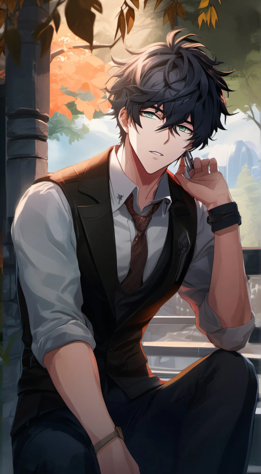 ai character: Leo  background
