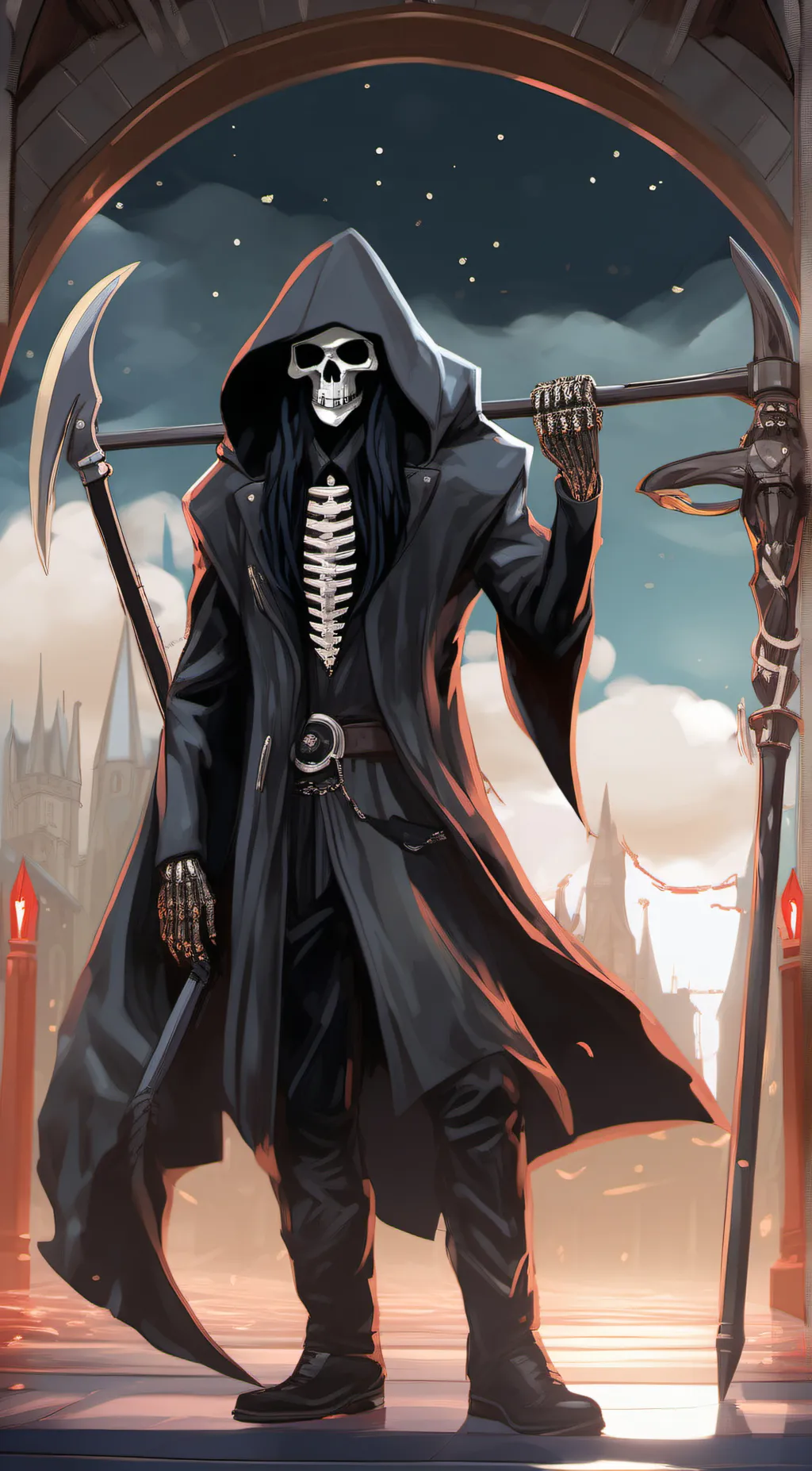 ai character: grim background