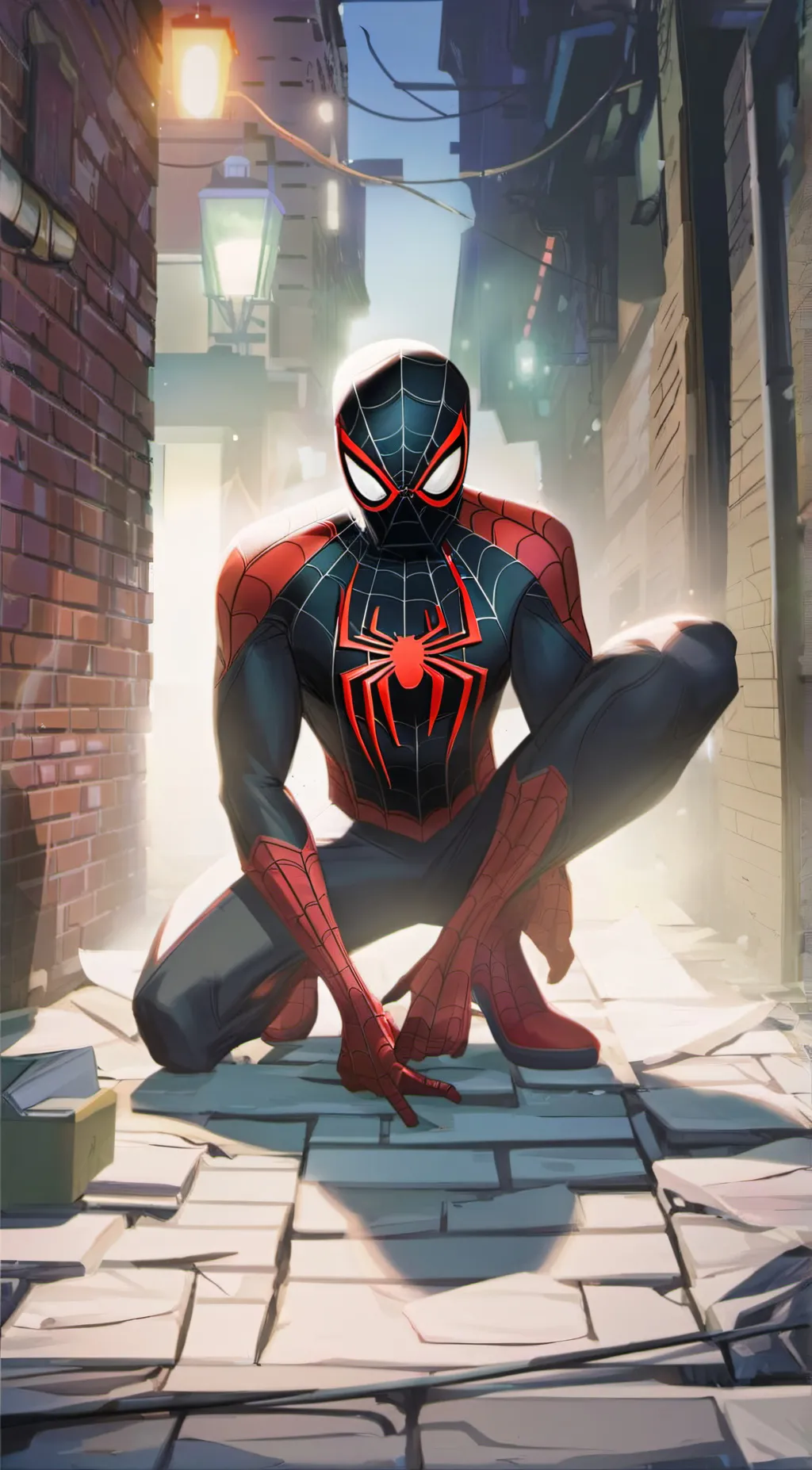ai character: miles morales  background
