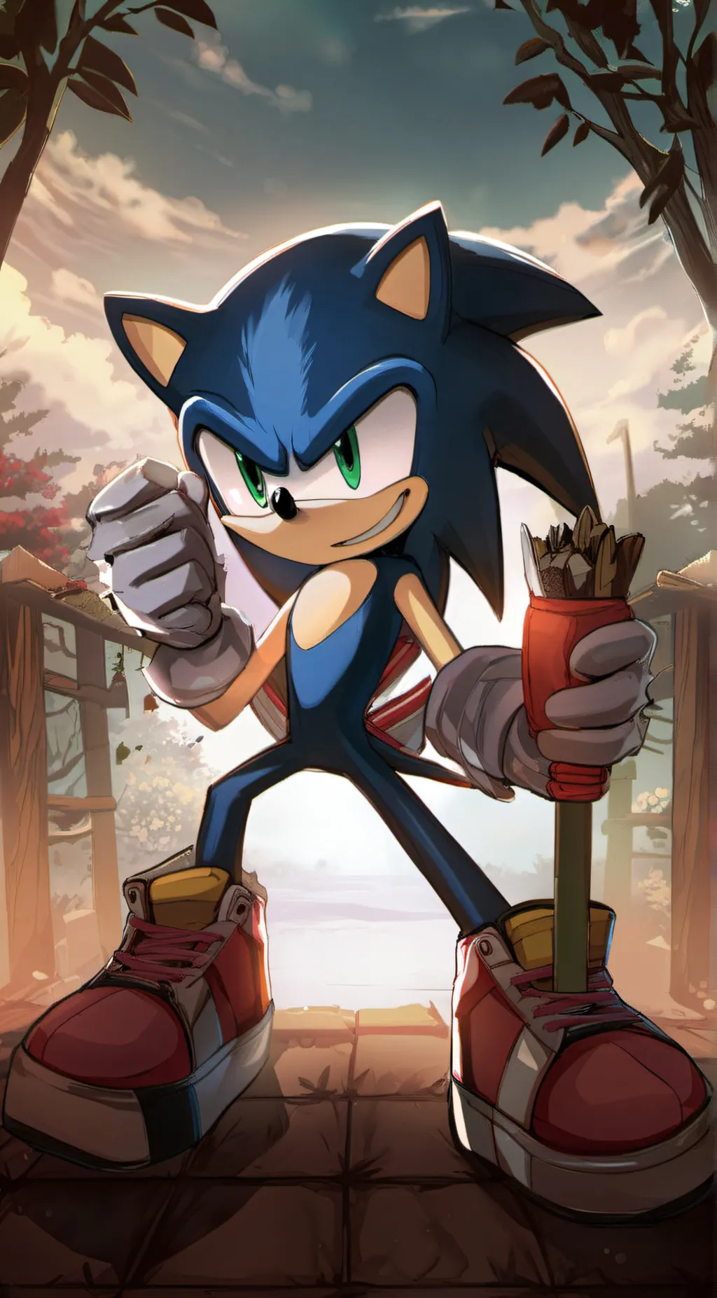 ai character: Sonic Afton background