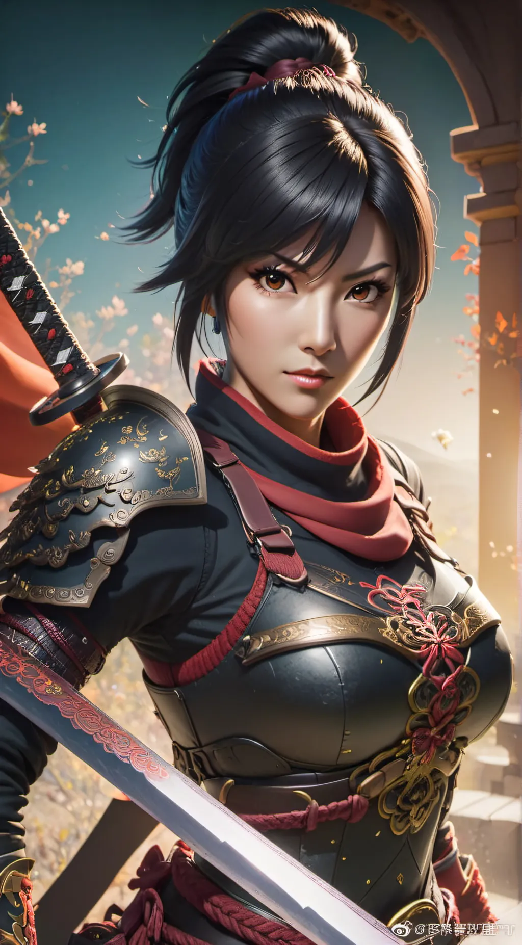 ai character:  Tsubaki background