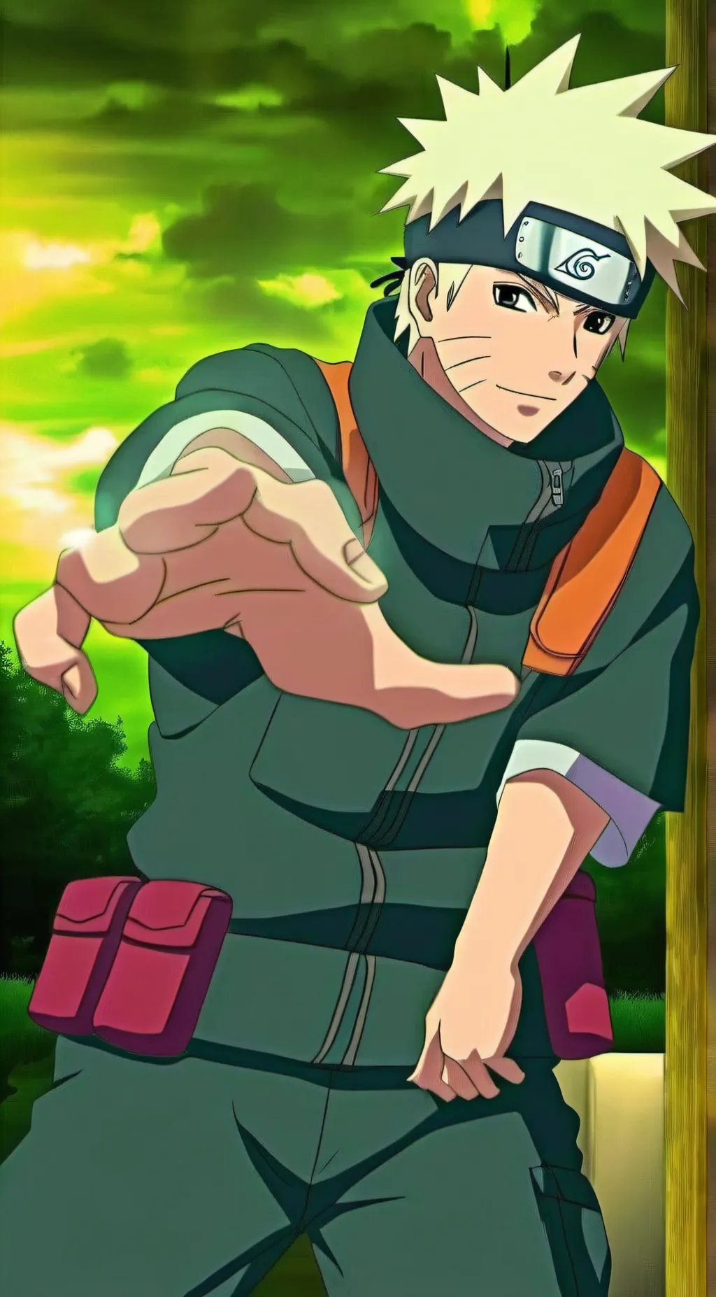 ai character: Naruto  background