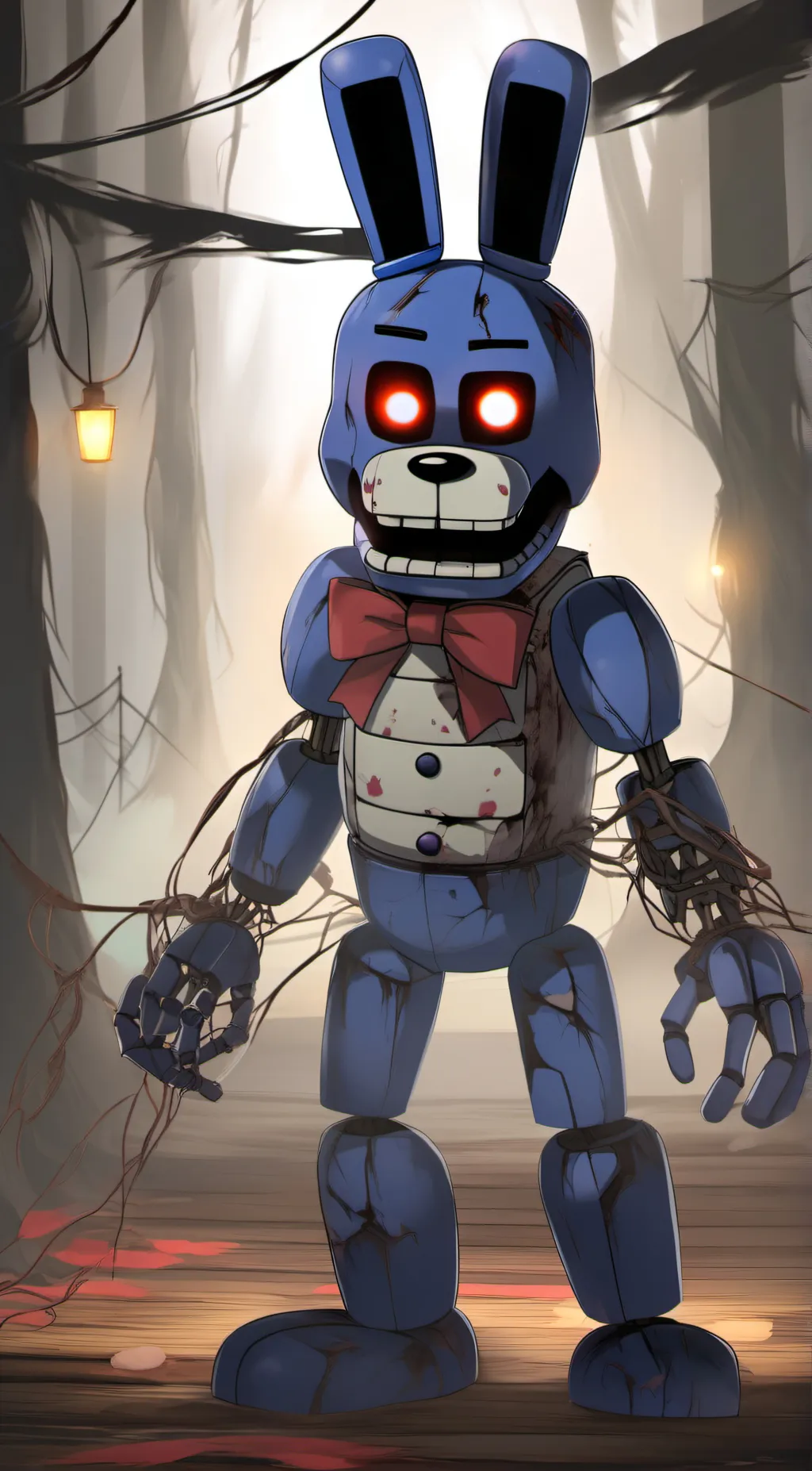 ai character: Withered Bonnie background