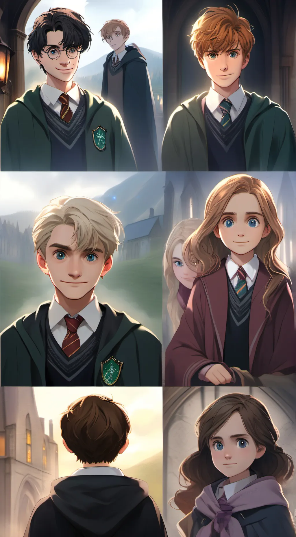 ai character: Hogwarts  background