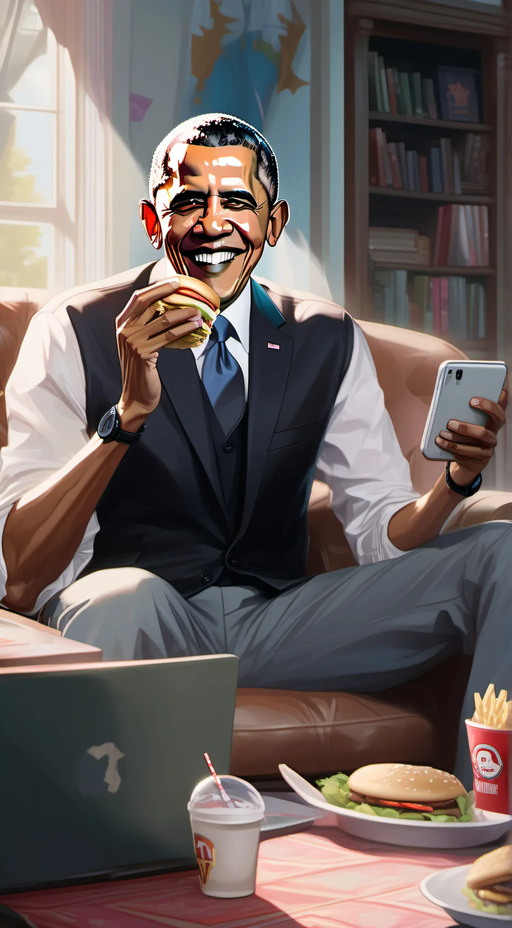 ai character: Barack Obama background