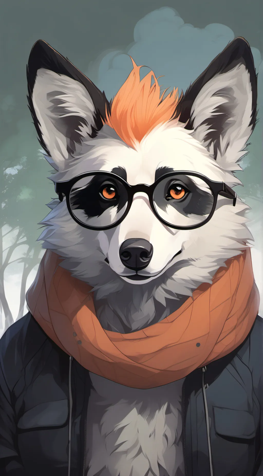 ai character: orange  background