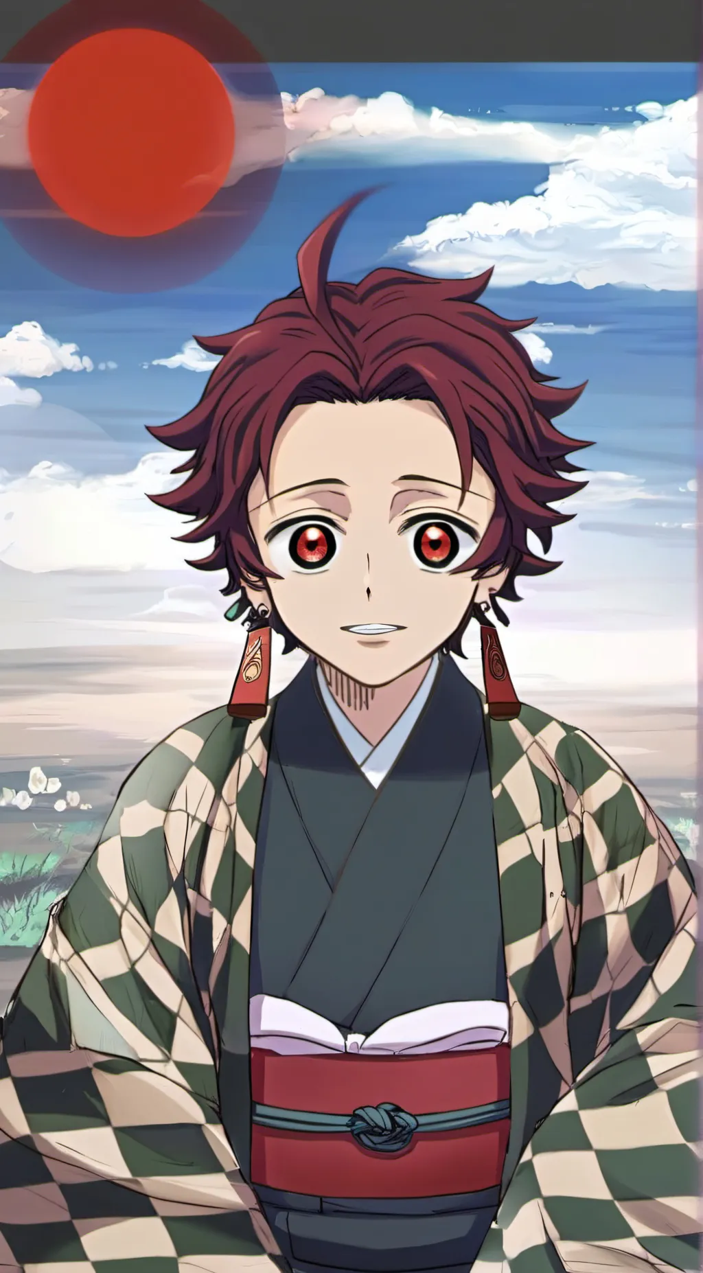 ai character: Tanjiro Kamado  background