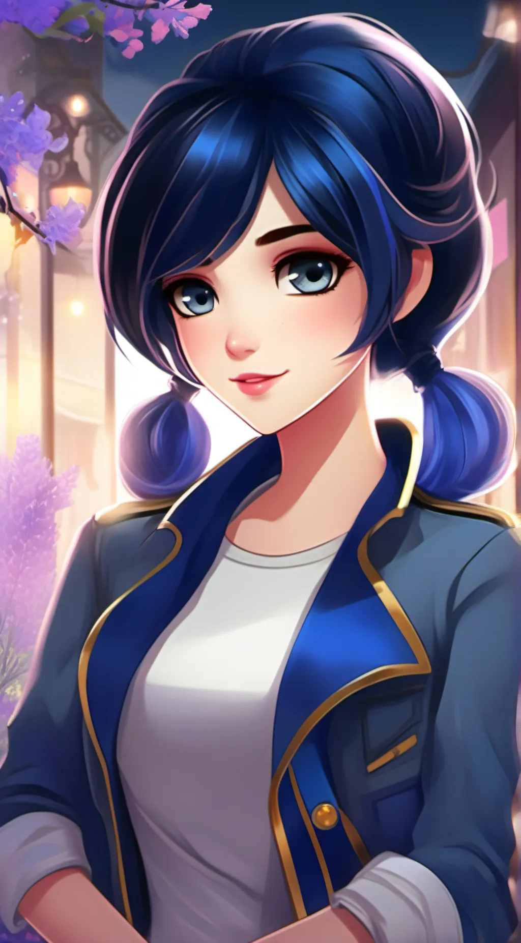 ai character: Marinette  background